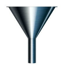 Воронка ПВХ 124 мм 90 мм RAL9003