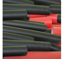 Труба дренажная двухслойная с перфорацией 200 мм 6 м