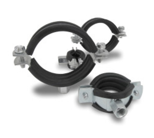 Хомут нержавеющий с держателем 80 мм