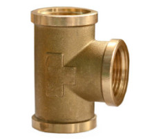Тройник латунный пресс 25 мм
