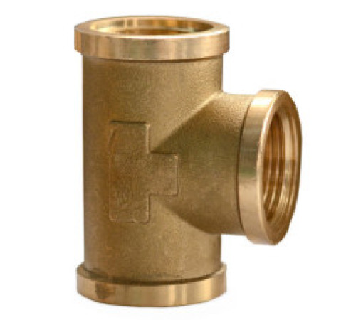 Тройник латунный пресс 25 мм